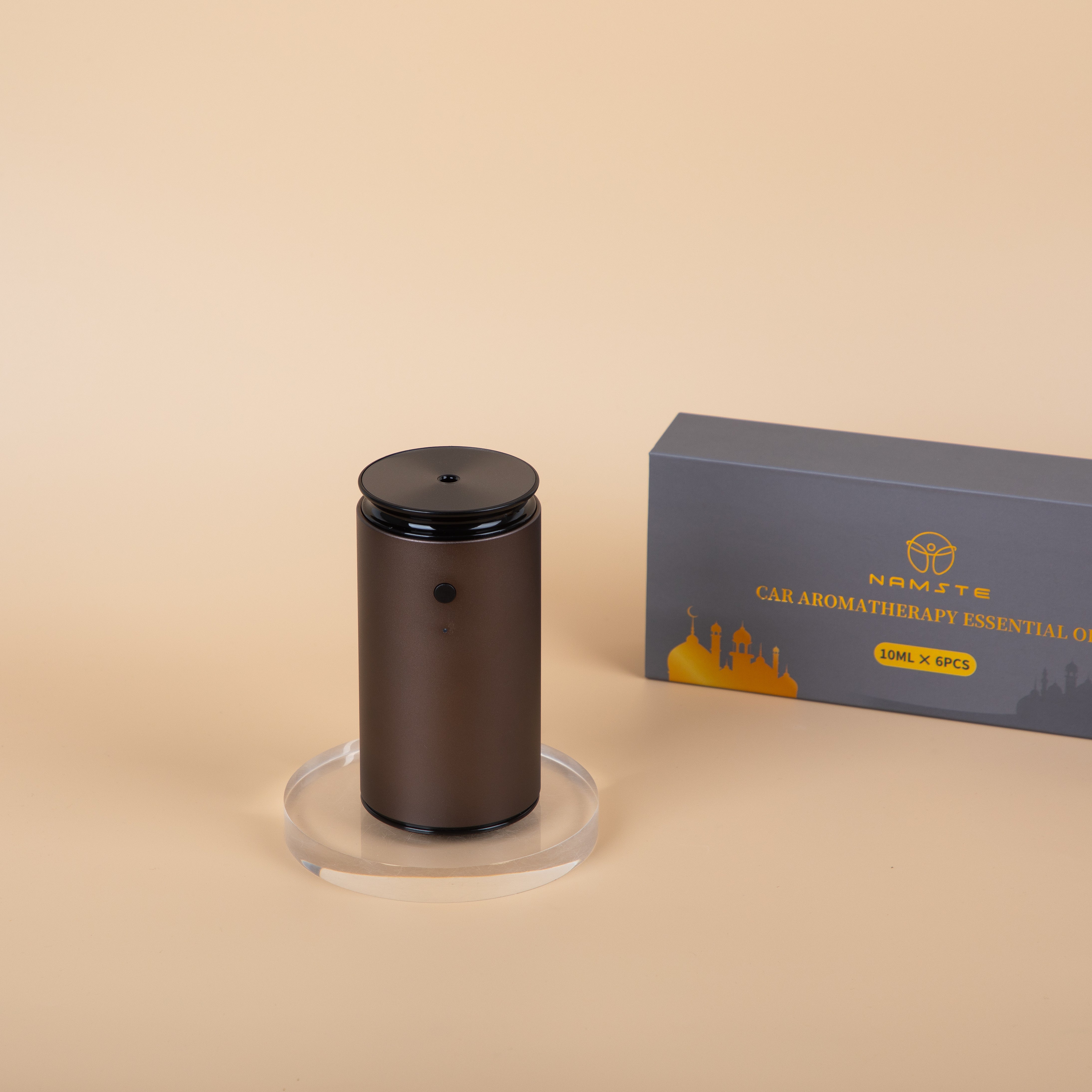 Compact USB Car Aroma Diffuser – Vibration-Activated Diffuser for Cars & Small Spaces, Silent