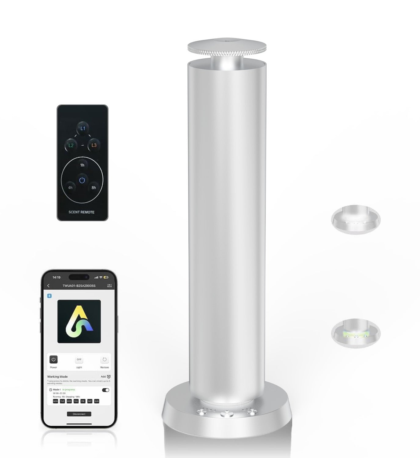 Namste Waterless Aroma Diffuser – Wireless Rechargeable & LED Light