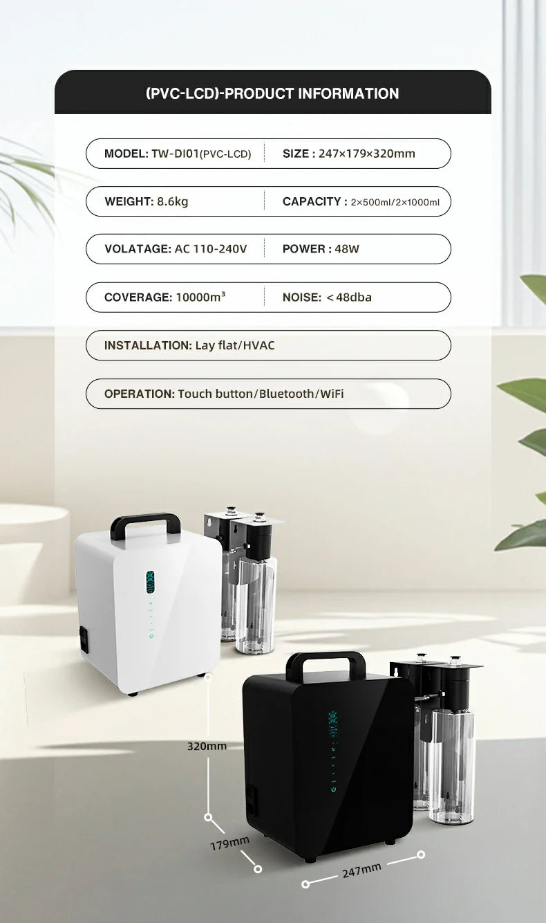 Namste HVAC Aroma Diffuser – Large Coverage & Smart Control