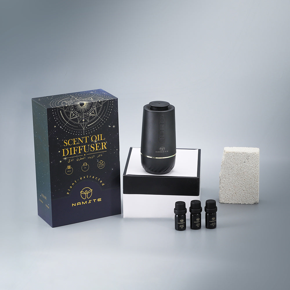 Car Fragrance Gift Set – Scented Air Diffuser with USB Charging, Includes 3 x 5ML Essential Oils