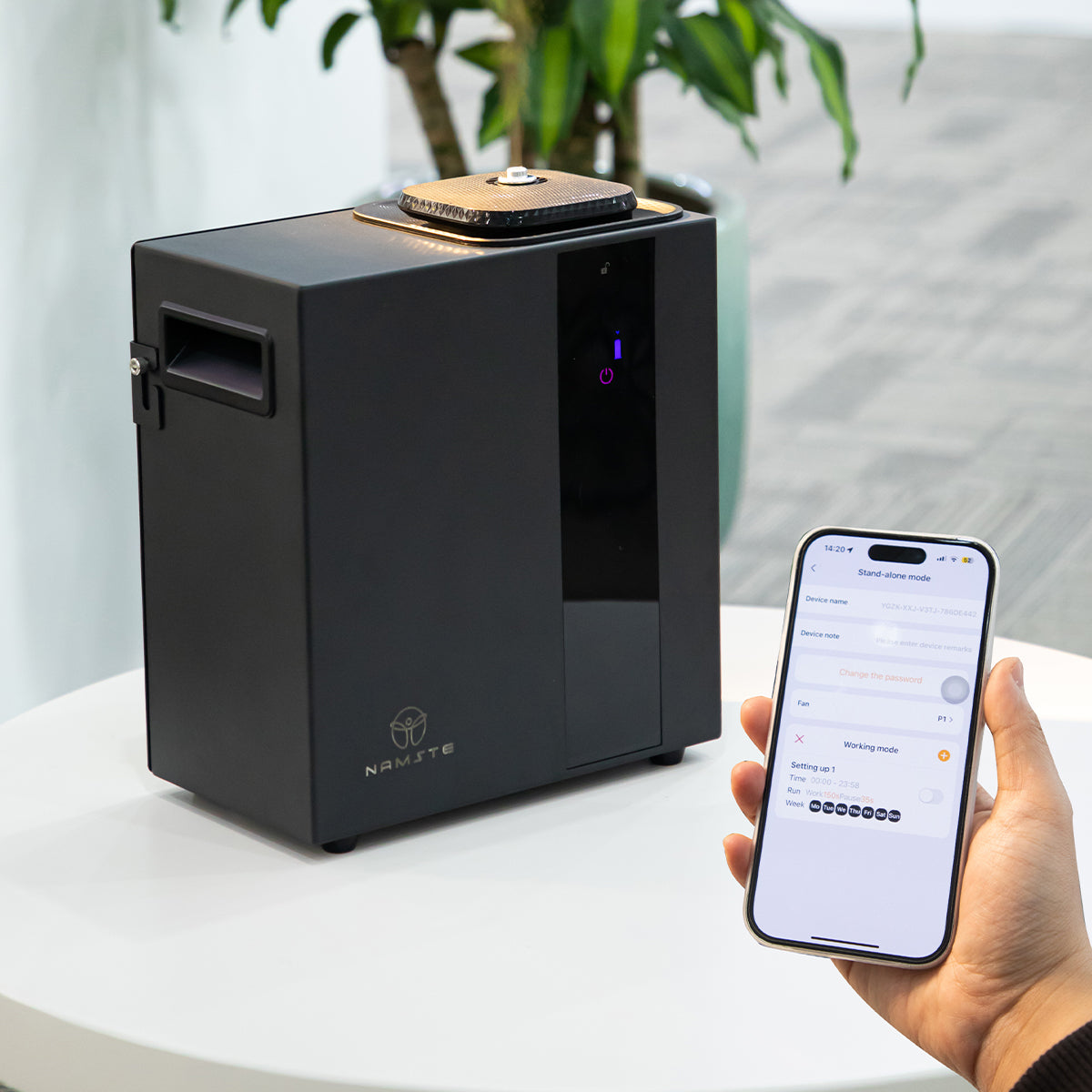 Advanced Aroma Diffuser – Bluetooth-Enabled Scent Diffuser for Large Spaces, Hotels, Offices, Quiet & Efficient, HVAC-Compatible