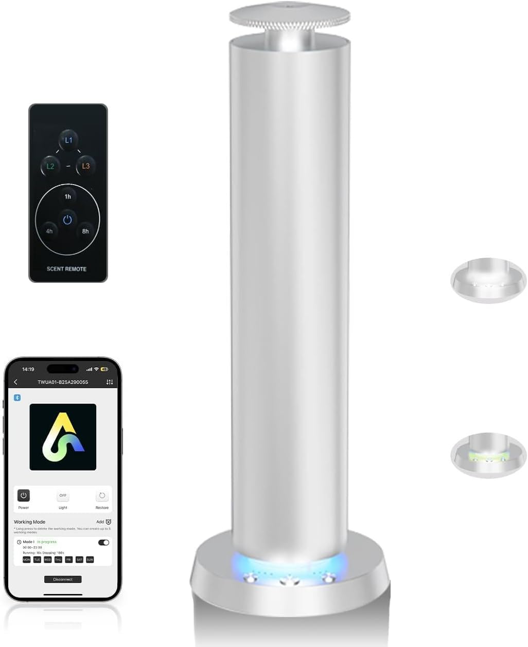 Namste Waterless Aroma Diffuser – Wireless Rechargeable & LED Light