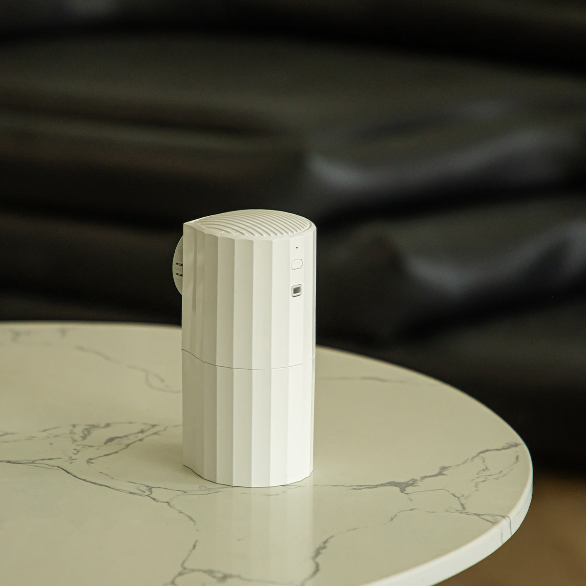 Modern Cylindrical Aroma Diffuser – Bluetooth & WiFi-Controlled, Quiet & Efficient for Small Spaces (In Stock)