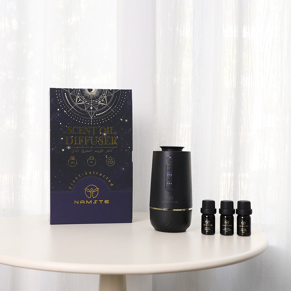 Car Fragrance Gift Set – Scented Air Diffuser with USB Charging, Includes 3 x 5ML Essential Oils