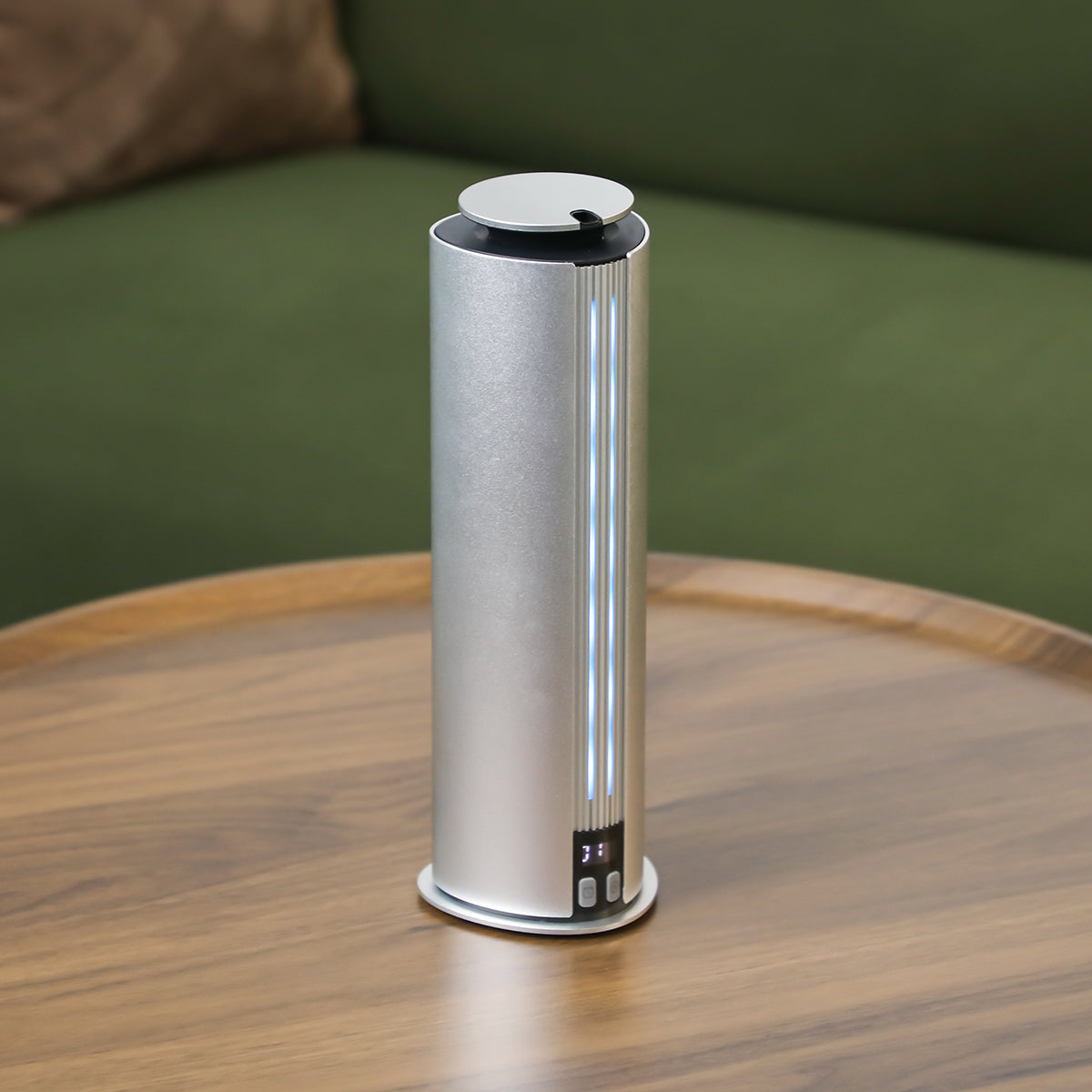 Cylindrical Aroma Diffuser with LED Light, Bluetooth & Button Control for Small Spaces