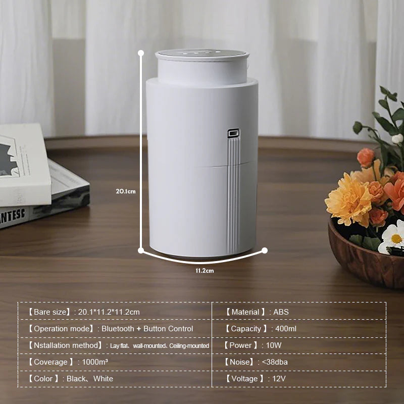 Namste Sleek Cylindrical Diffuser – Bluetooth & Button Control for Small Rooms