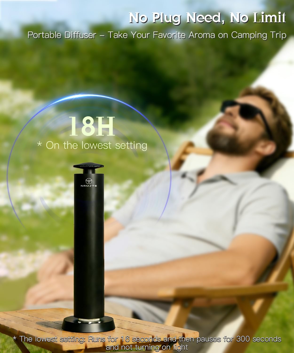 Namste Waterless Aroma Diffuser – Wireless Rechargeable & LED Light