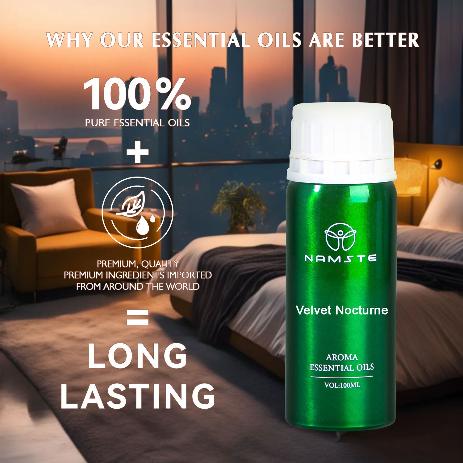 100ML Essential Oils – Long-Lasting Fragrant Perfume Oil for Home & Hotel, Professional Air Freshener & Flavoring