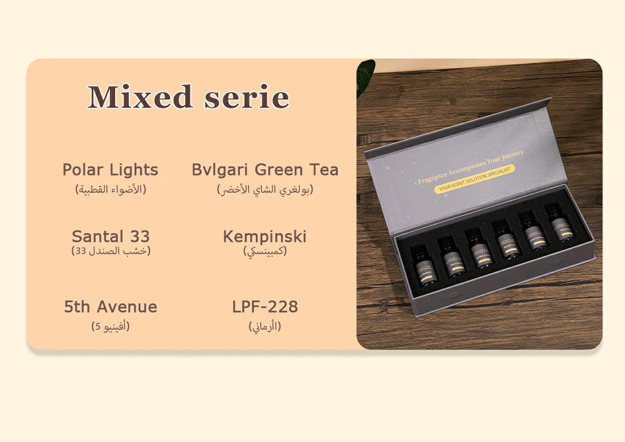 Namste Car Aroma Oils – Premium 10ML Hotel Collection (6-Pack)