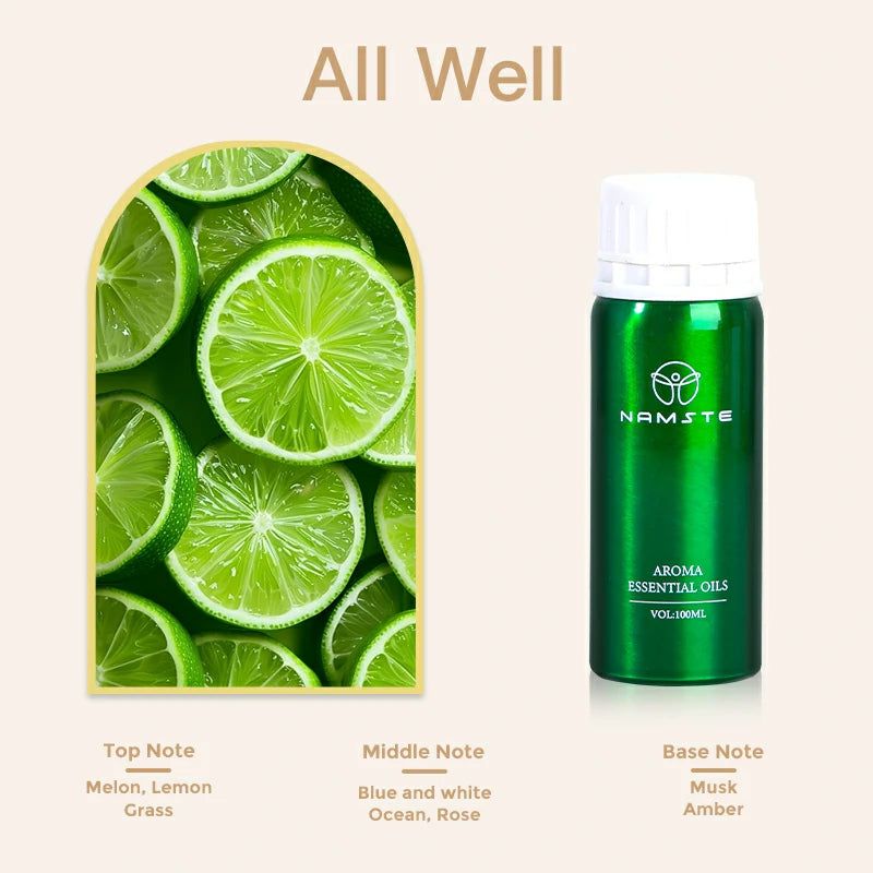 Namste Perfume Essential Oils 100ml Series - Create a Relaxing, Luxurious Ambience for Your Space