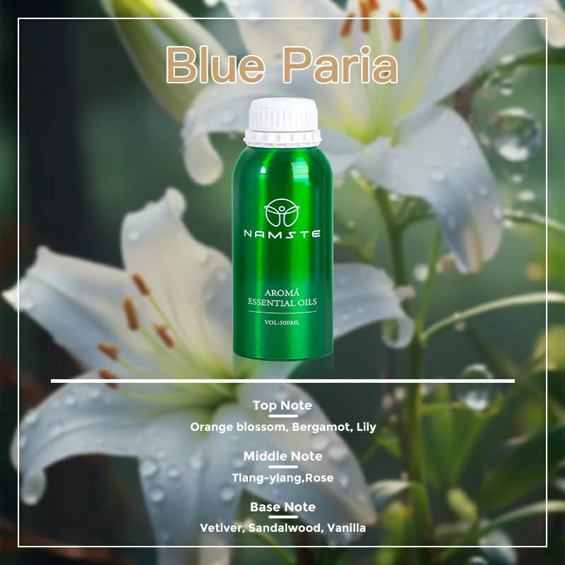 Namste Perfume Essential Oils 500ml Series - Luxurious Fragrances for Diffusers, Ideal for Home & Office Spaces