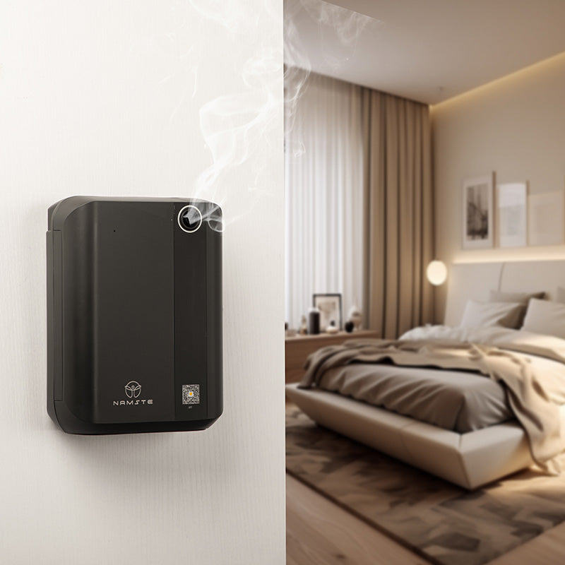 Bluetooth Aroma Diffuser – Electric Essential Oil Air Freshener, 1500m³ Coverage, HVAC Compatible