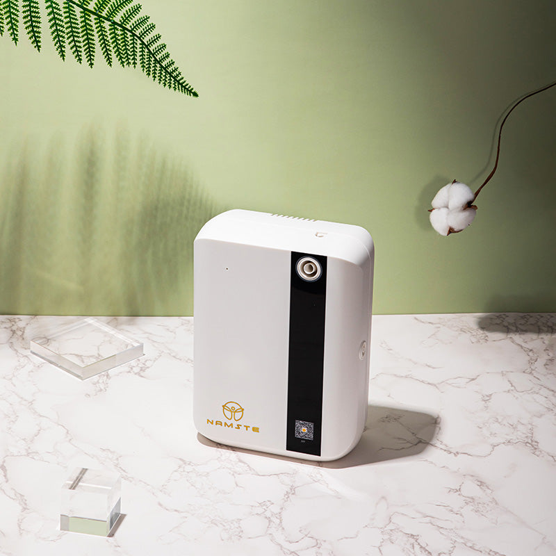 Bluetooth Aroma Diffuser – Electric Essential Oil Air Freshener, 1500m³ Coverage, HVAC Compatible