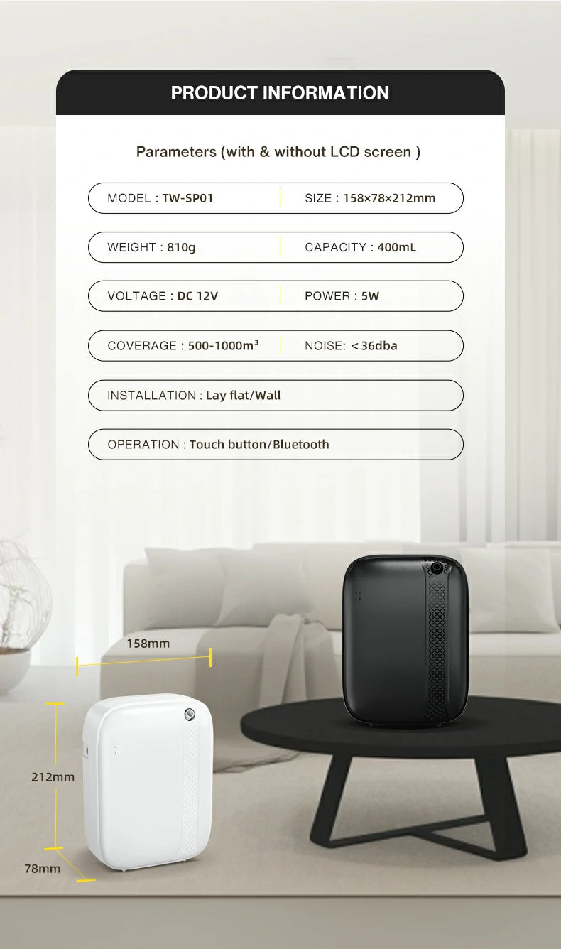 Namste Compact Aroma Diffuser – Quiet & Bluetooth