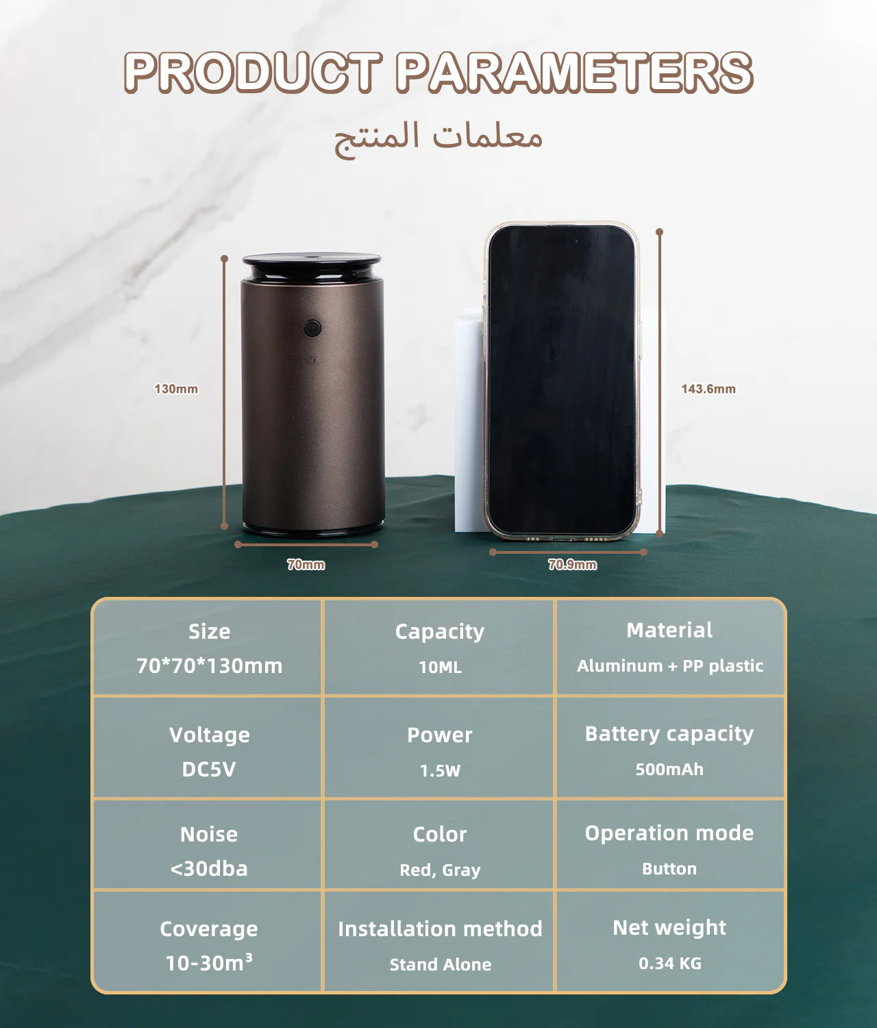 Namste Compact USB Car Aroma Diffuser – Vibration Activated for Cars & Small Spaces
