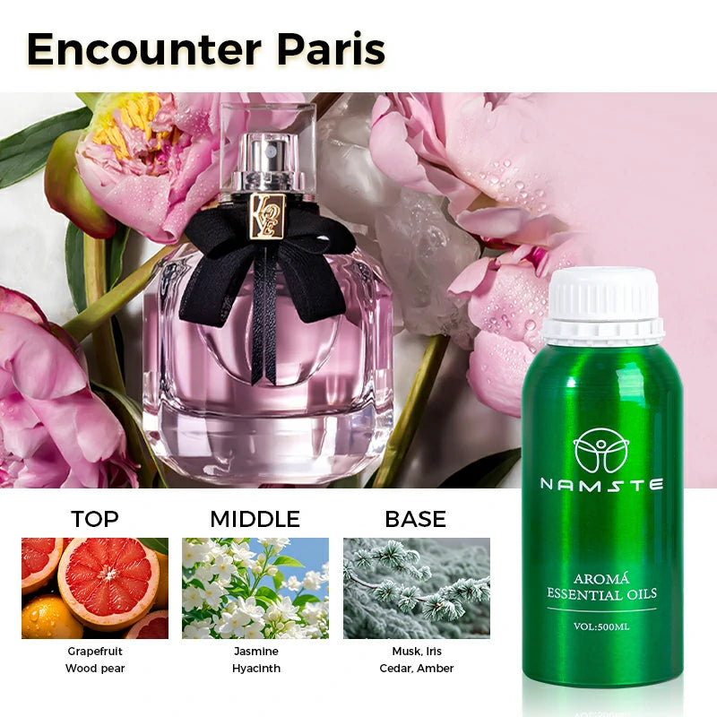 Namste Perfume Essential Oils 500ml Series - Luxurious Fragrances for Diffusers, Ideal for Home & Office Spaces