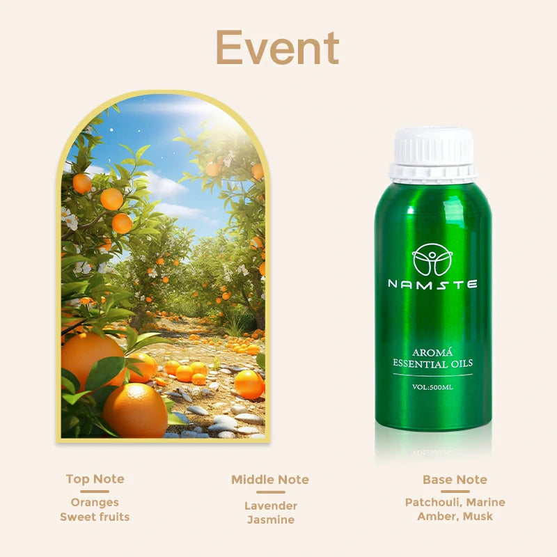Namste Perfume Essential Oils 500ml Series - Create a Relaxing, Luxurious Ambience for Your Space