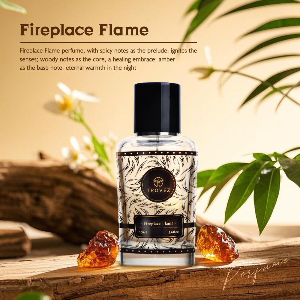 Fireplace Flame Perfume – Long-Lasting Arab Wood Fragrance, Unisex Body Spray, Warm Scent Gift for Men & Women