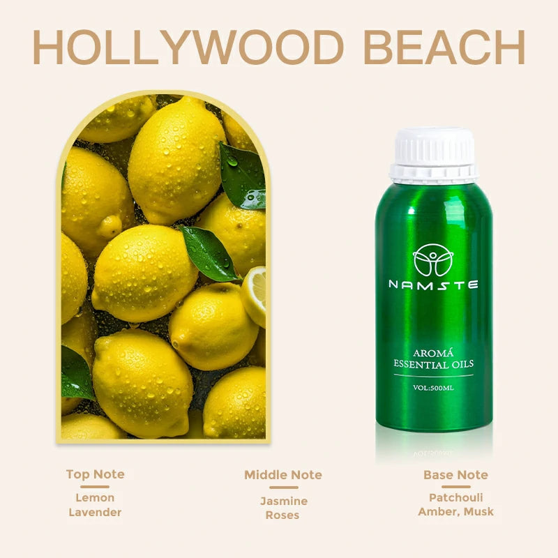 Namste Perfume Essential Oils 500ml Series - Luxurious Fragrances for Diffusers, Ideal for Home & Office Spaces