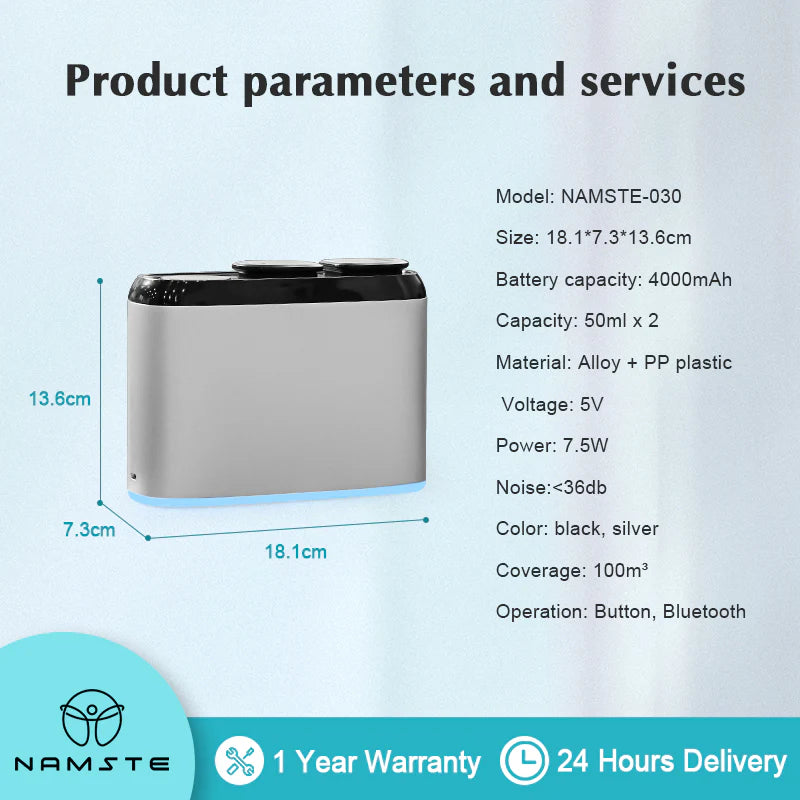 Namste LED Aroma Diffuser – Bluetooth & Button Control (In Stock)