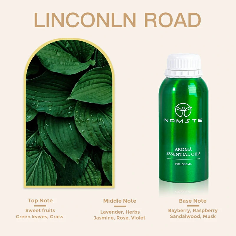 Namste Perfume Essential Oils 500ml Series - Luxurious Fragrances for Diffusers, Ideal for Home & Office Spaces