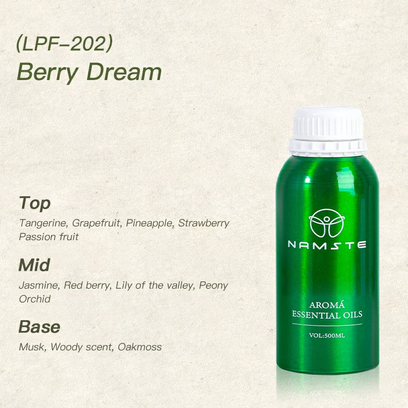 Namste Perfume Essential Oils 500ml Series - Luxurious Fragrances for Diffusers, Ideal for Home & Office Spaces