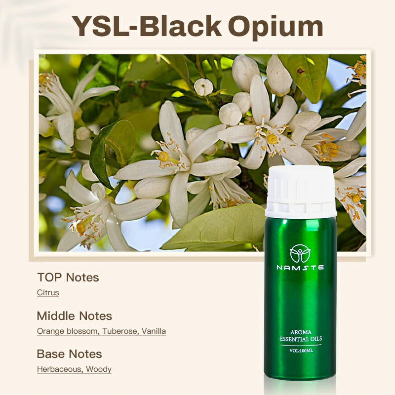 Namste Perfume Essential Oils 100ml Series - Luxurious Fragrances for Diffusers, Ideal for Home & Office Spaces