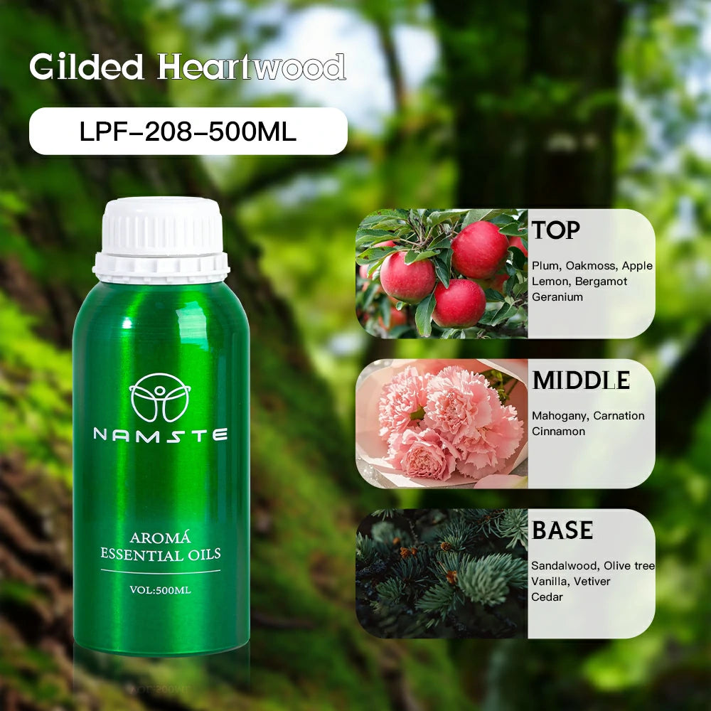 Namste Perfume Essential Oils 500ml Series - Luxurious Fragrances for Diffusers, Ideal for Home & Office Spaces