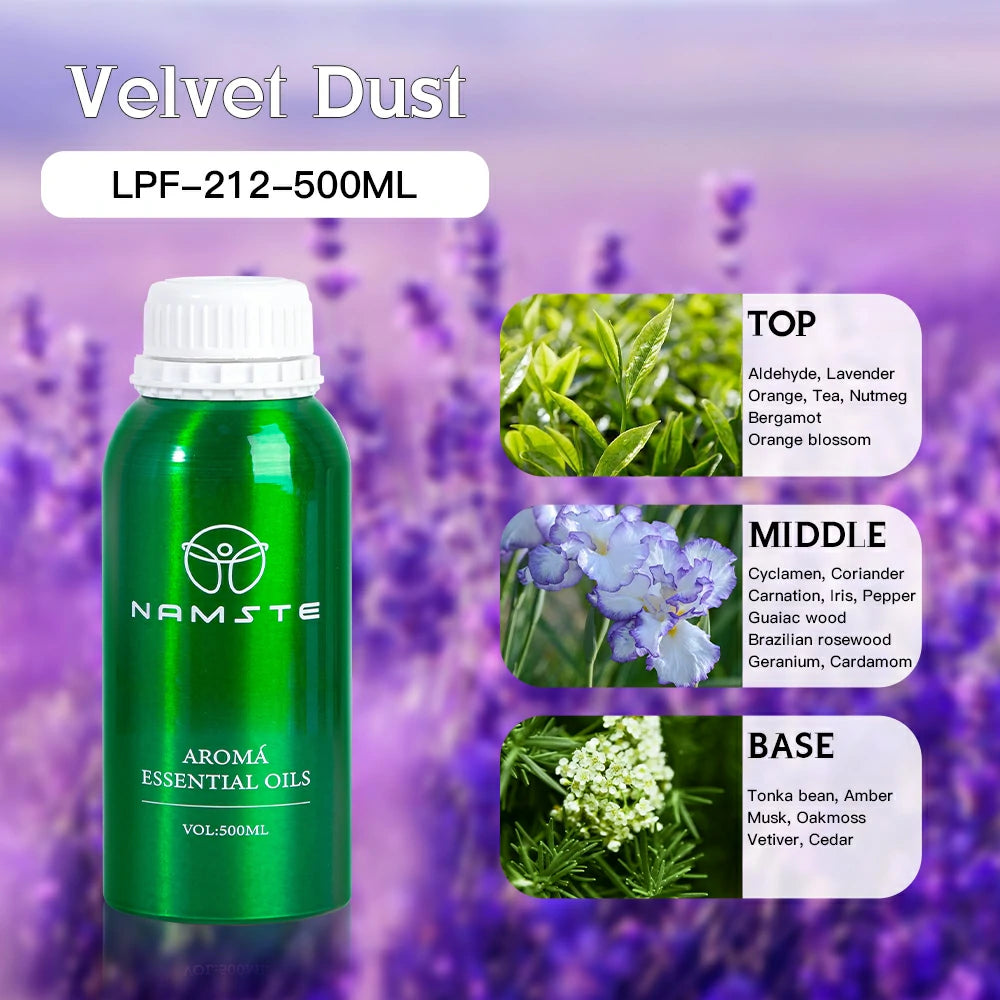 Namste Perfume Essential Oils 500ml Series - Luxurious Fragrances for Diffusers, Ideal for Home & Office Spaces