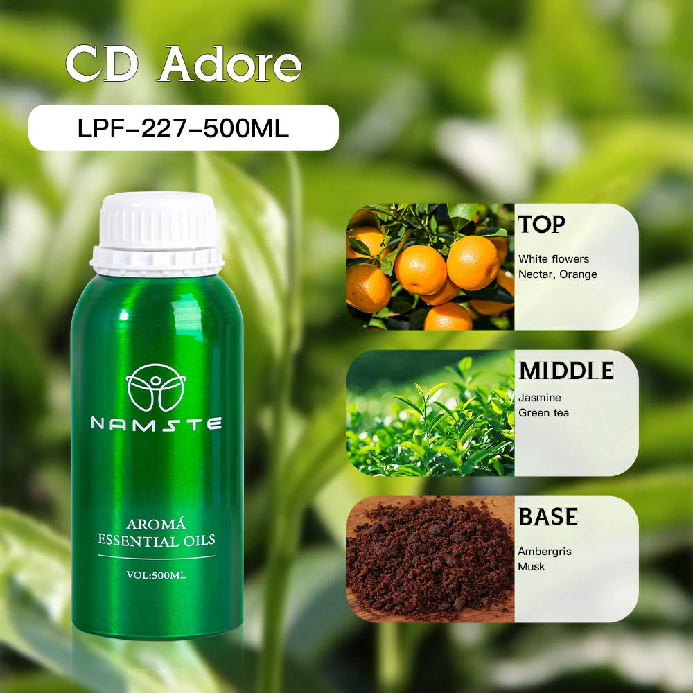 Namste Perfume Essential Oils 500ml Series - Luxurious Fragrances for Diffusers, Ideal for Home & Office Spaces