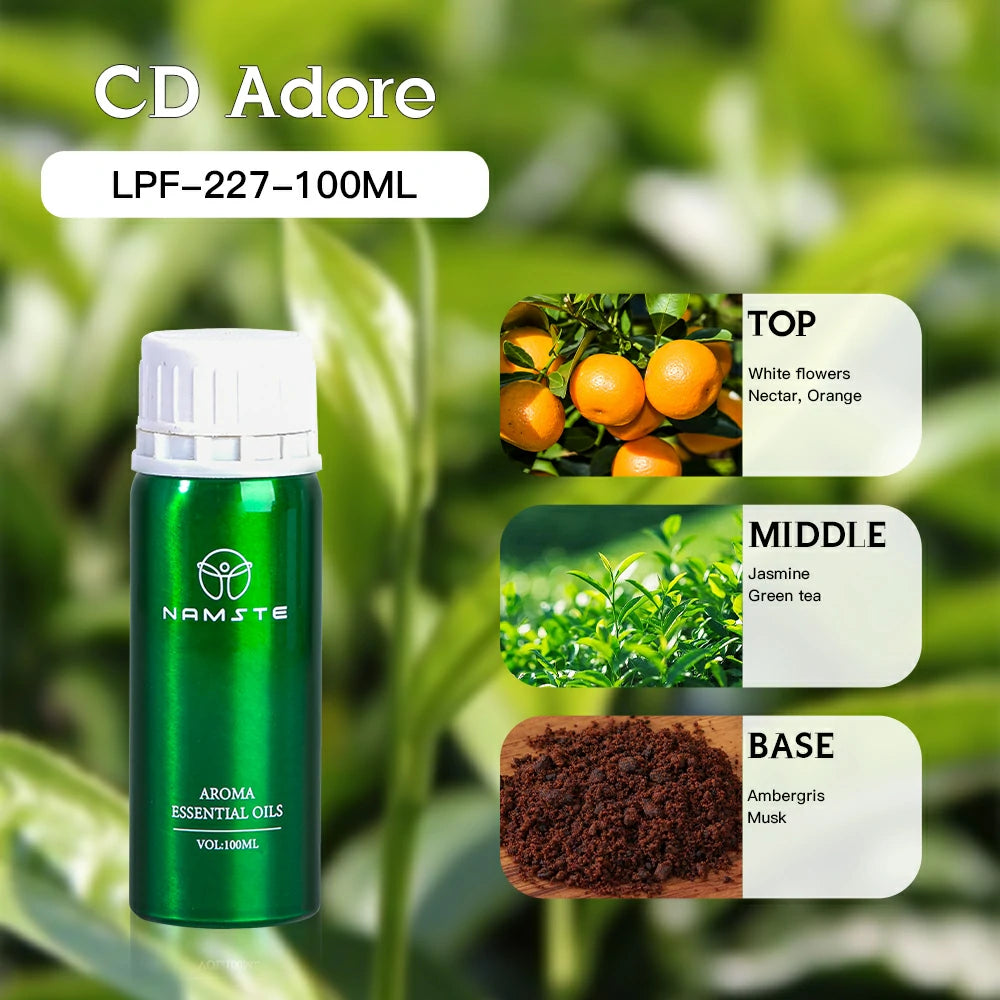 Namste Perfume Essential Oils 100ml Series - Luxurious Fragrances for Diffusers, Ideal for Home & Office Spaces