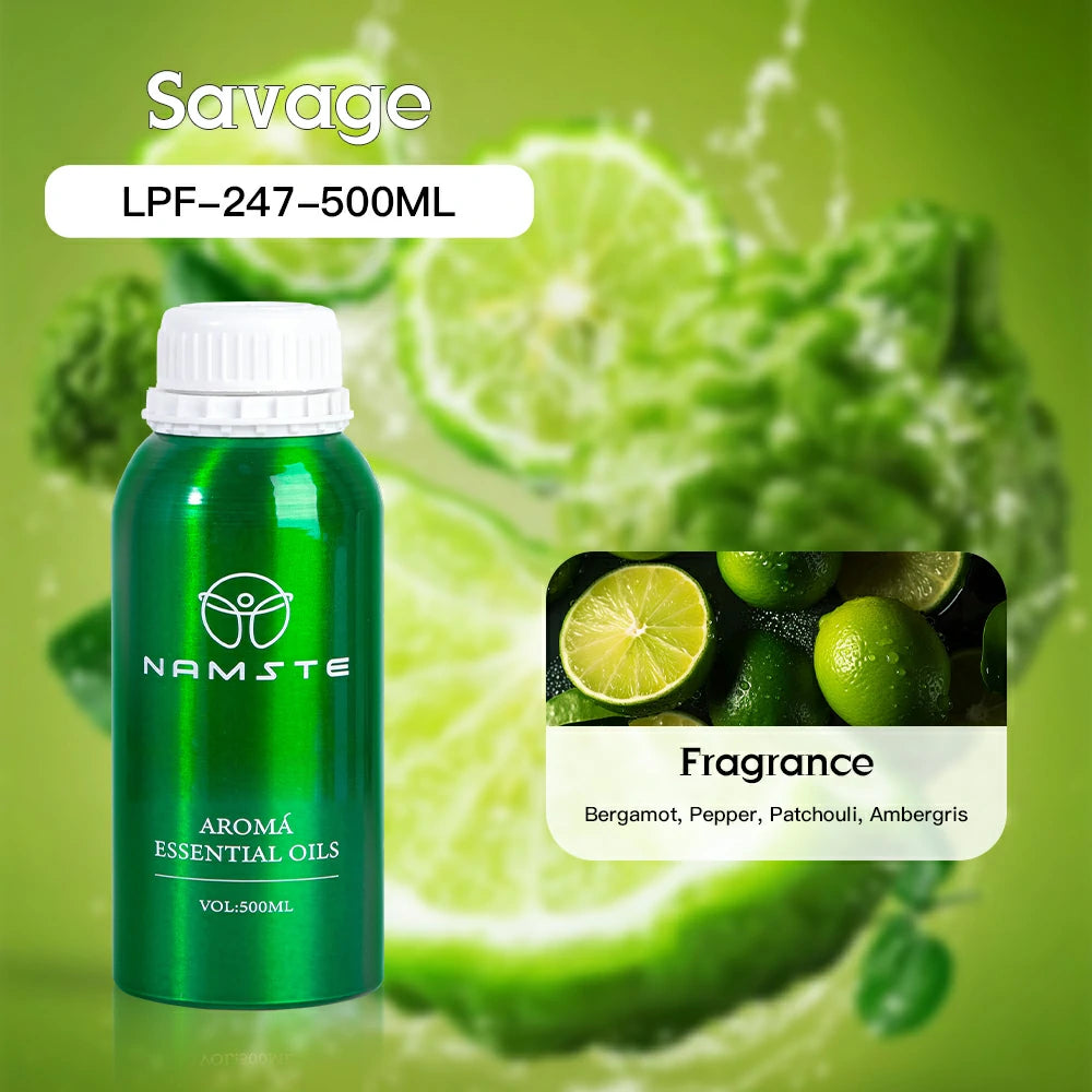 Namste Perfume Essential Oils 500ml Series - Luxurious Fragrances for Diffusers, Ideal for Home & Office Spaces