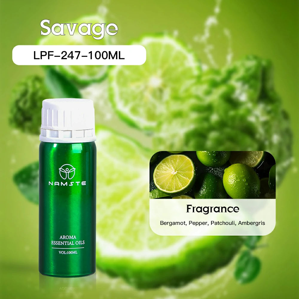 Namste Perfume Essential Oils 100ml Series - Luxurious Fragrances for Diffusers, Ideal for Home & Office Spaces