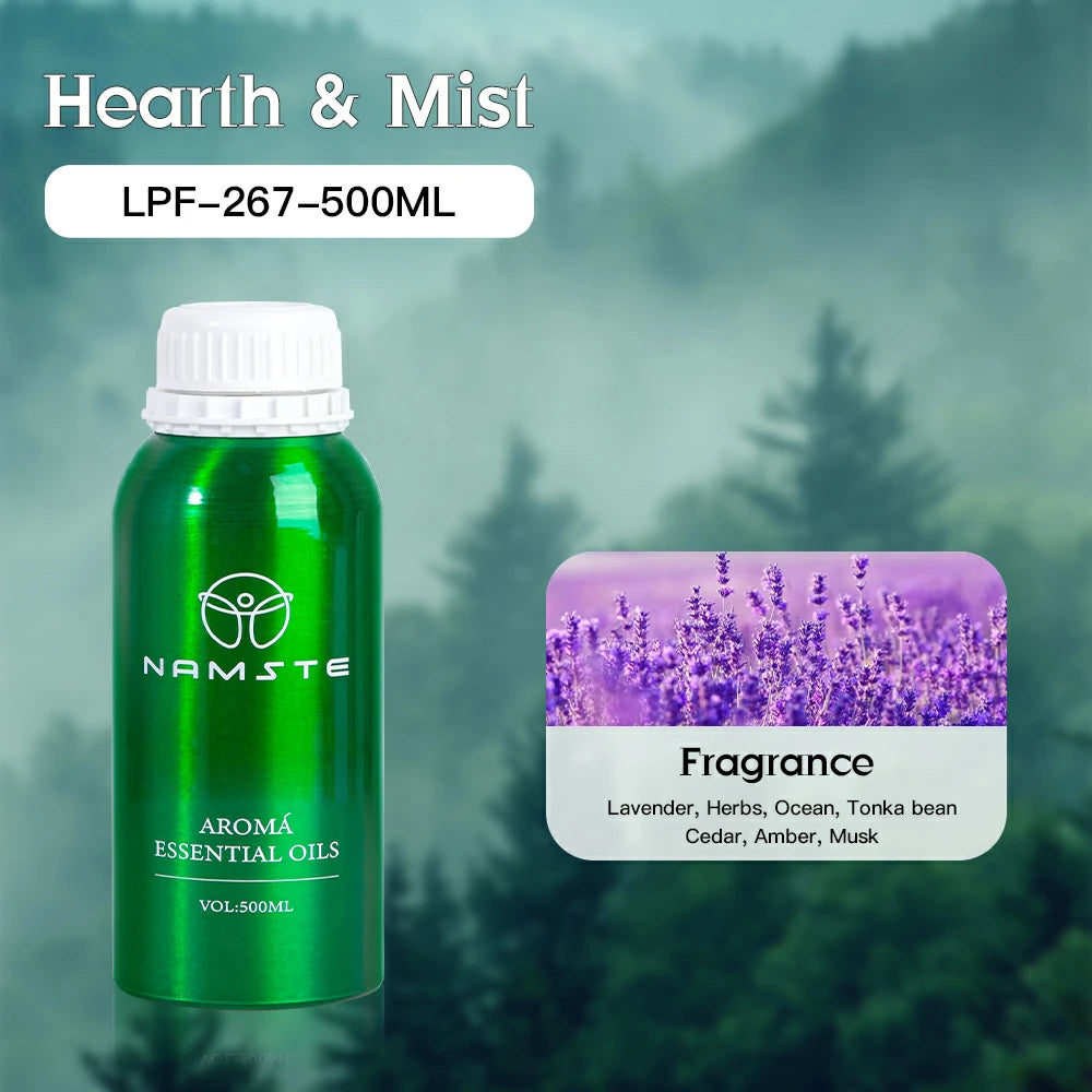 Namste Perfume Essential Oils 500ml Series - Luxurious Fragrances for Diffusers, Ideal for Home & Office Spaces