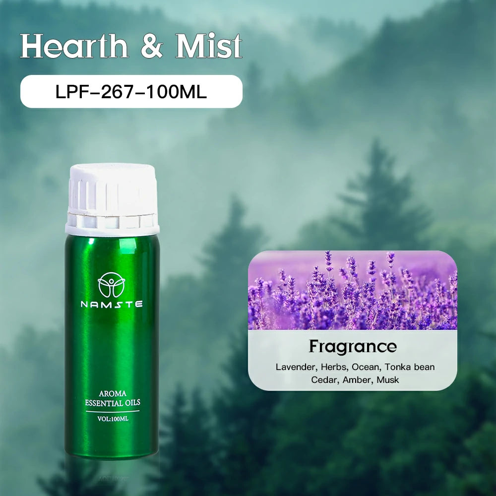 Namste Perfume Essential Oils 100ml Series - Luxurious Fragrances for Diffusers, Ideal for Home & Office Spaces