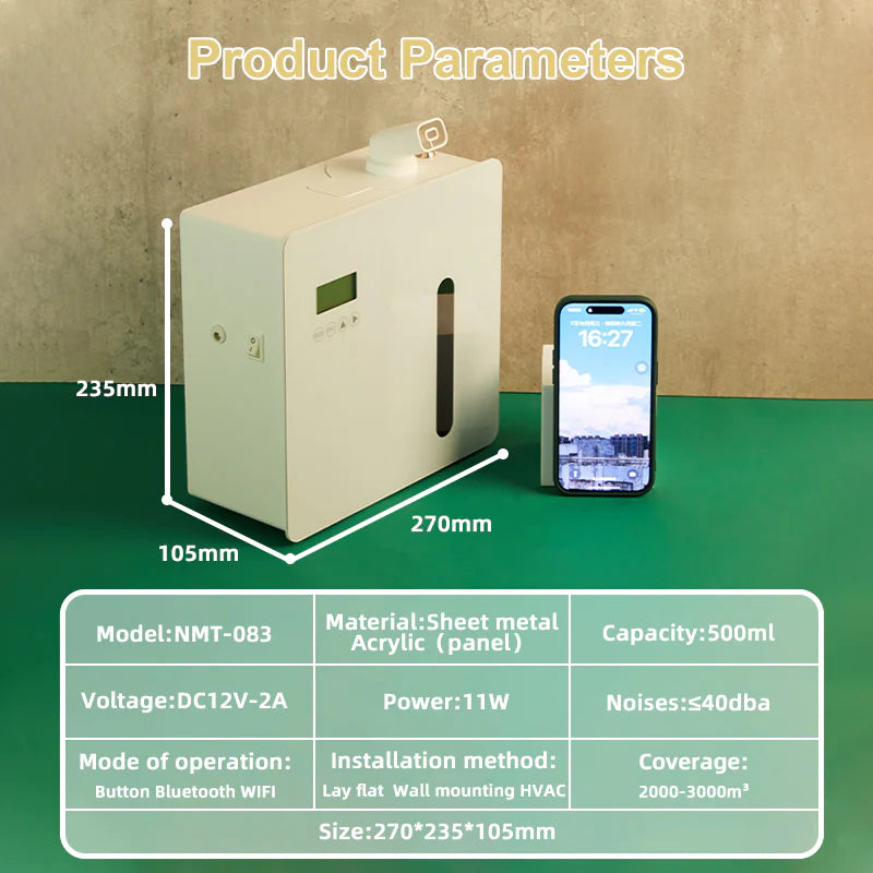 Namste Square Aroma Diffuser – WiFi & Bluetooth for Large Spaces(In Stock)