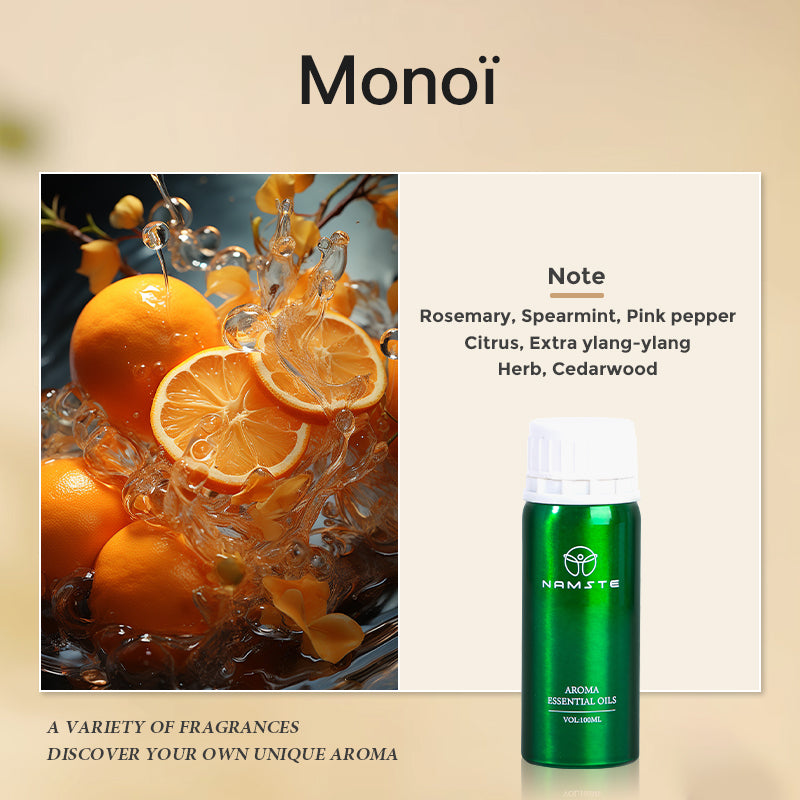 Namste Floral & Fruity Collection Series 100ml Essential Oil - Uplifting Floral & Refreshing Fruit Scents for Home and Office