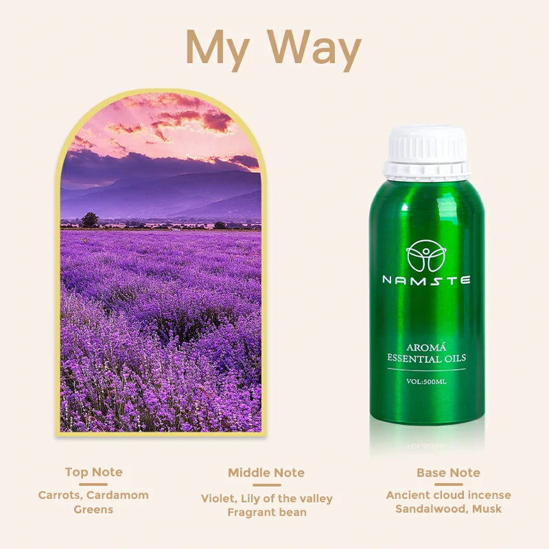 Namste Perfume Essential Oils 500ml Series - Create a Relaxing, Luxurious Ambience for Your Space