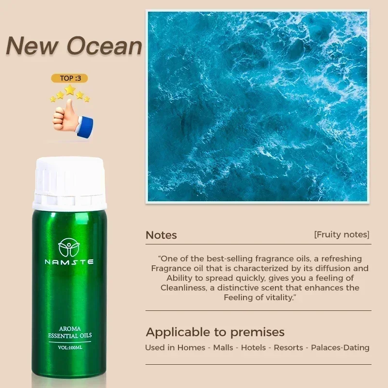 100ML All-Natural Essential Oil – Electric Aroma Diffuser & Air Freshener for Hotel & Commercial Use