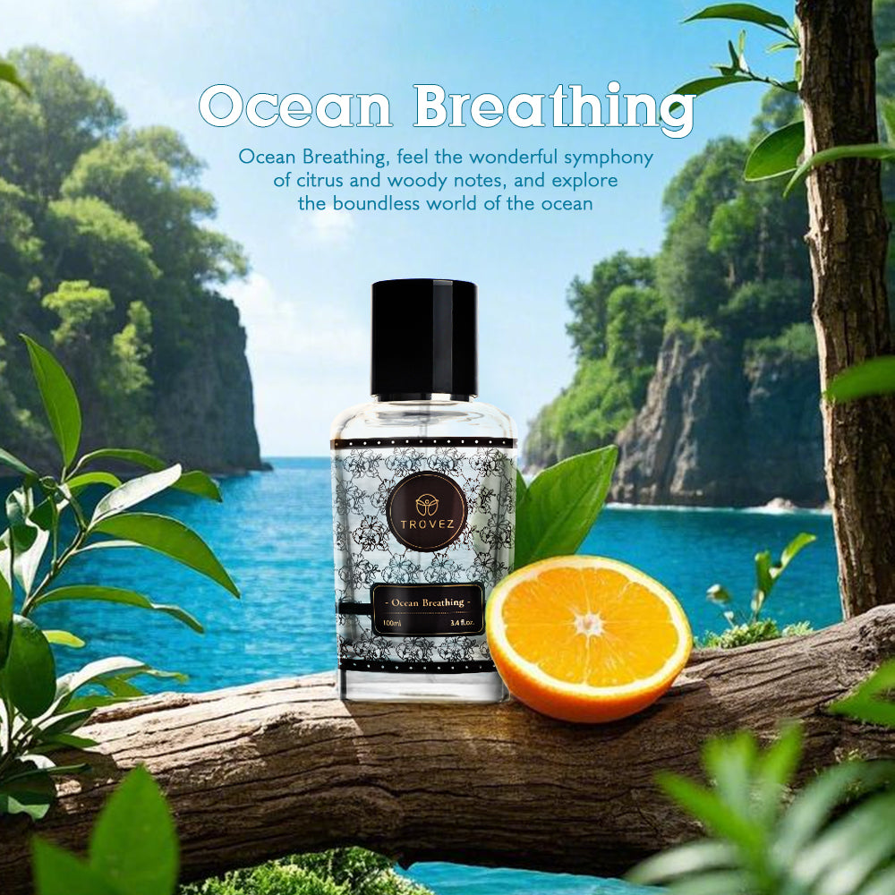 Ocean Breathing Perfume – Elegant Fresh Citrus Fragrance, Long-Lasting Unisex Body Spray, Refreshing Gift for Him & Her