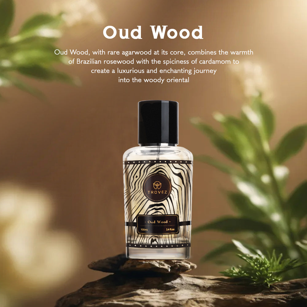 Oud Wood Perfume – Unisex Long-Lasting Fragrance, Rich Woody Scent for Men & Women, Romantic Gift Body Spray
