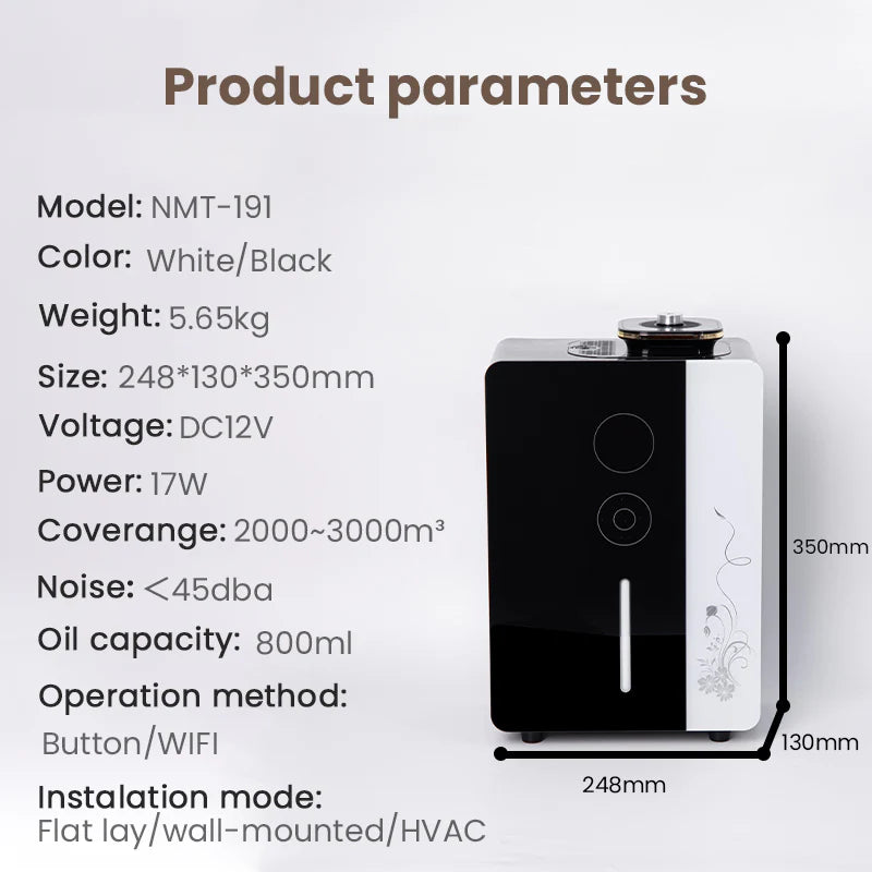 Namste Premium Square Diffuser – WiFi & Smart Control for Large Spaces