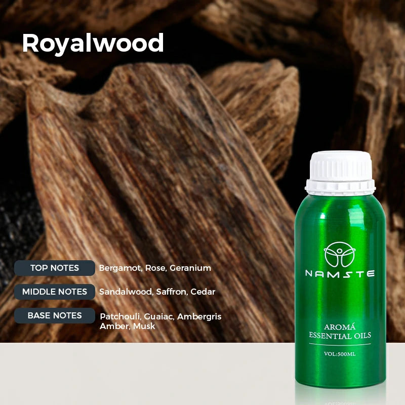 Namste Wooden Scent Series 500ml Essential Oil - Rich, Calming Wood Aromas for Diffusers