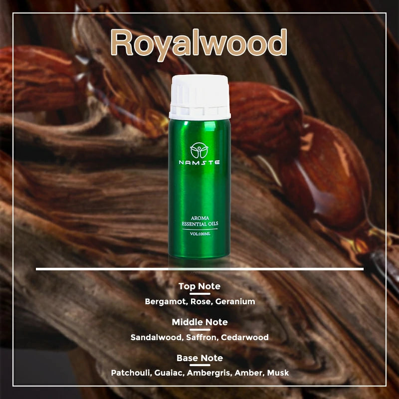 Namste Wooden Scent Series 100ml Essential Oil - Rich, Calming Wood Aromas for Diffusers