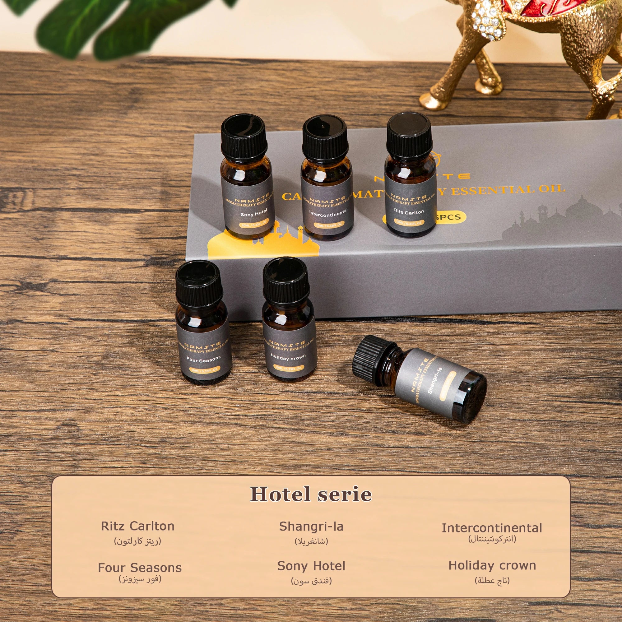 Luxury Car Air Freshener Oils 6-Pack – Premium 10ML Hotel Collection Scents for Diffusers & Humidifiers