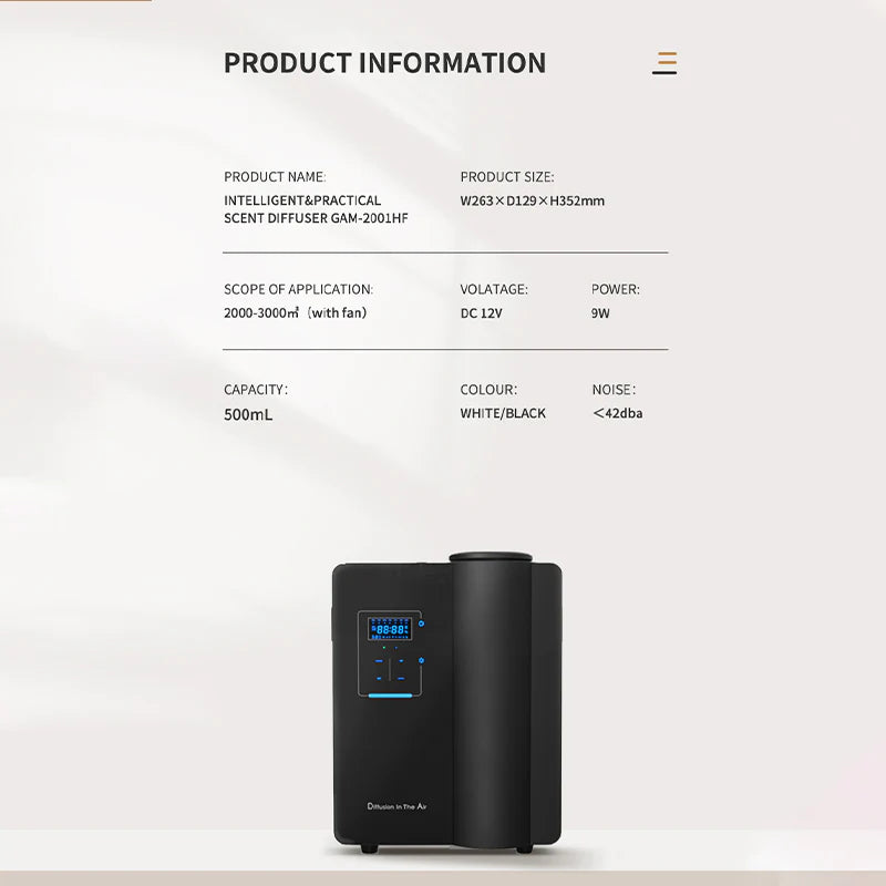 Namste Smart Aroma Diffuser – Bluetooth & Touch Control for Large Coverage
