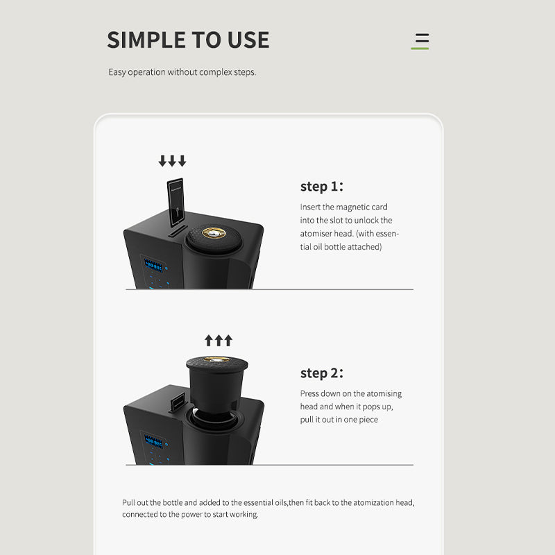 Namste Smart Aroma Diffuser – Bluetooth Touch Control & Oil Level Detection