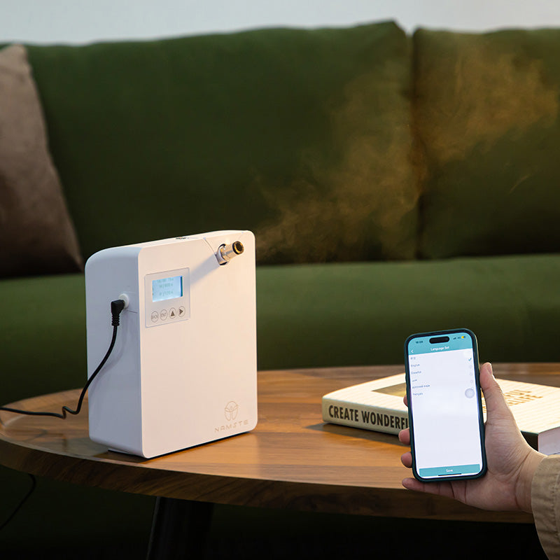 WiFi & Bluetooth Essential Oil Diffuser – Smart, Silent Aroma Diffuser for Small Spaces, 400m³ Coverage