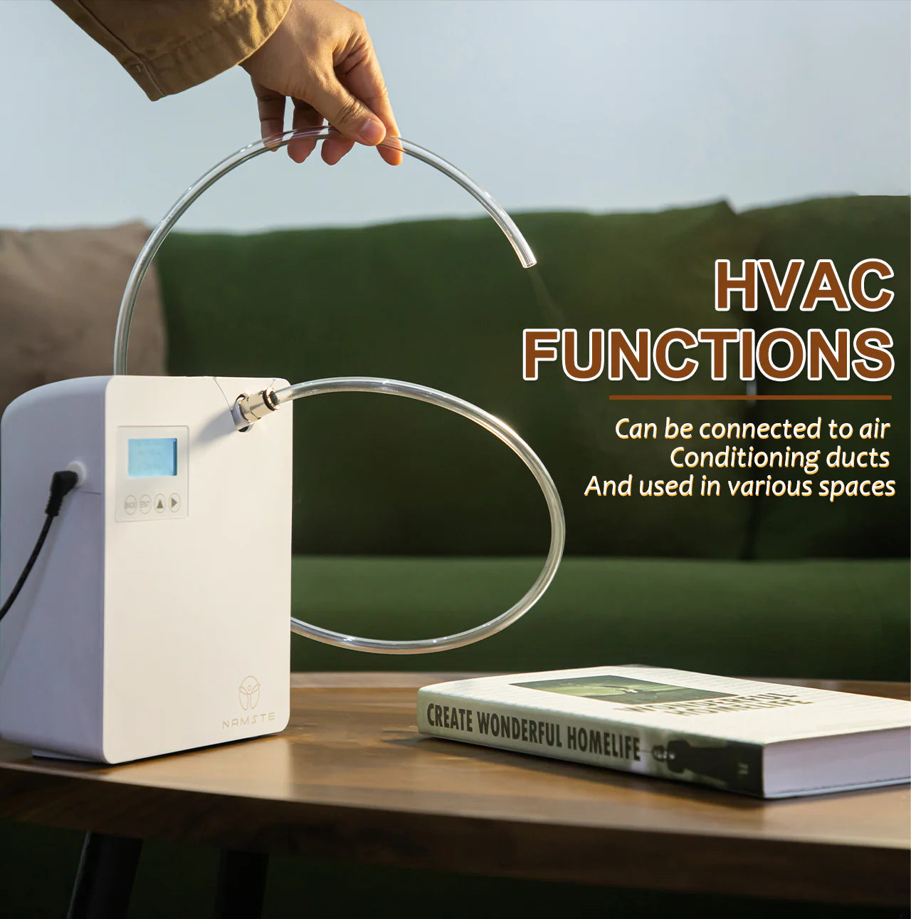 Namste Essential Oil Diffuser – WiFi & Bluetooth for Compact Spaces (In Stock)